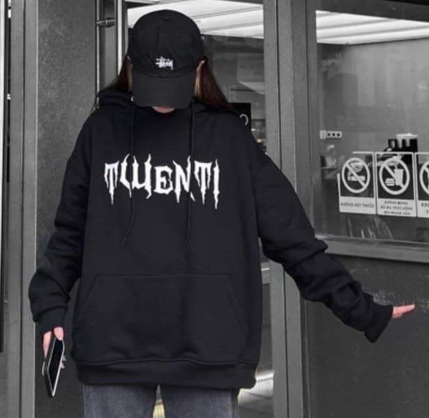 HOODIE TWENTI ĐẦU LÂU - ĐEN - 2 1