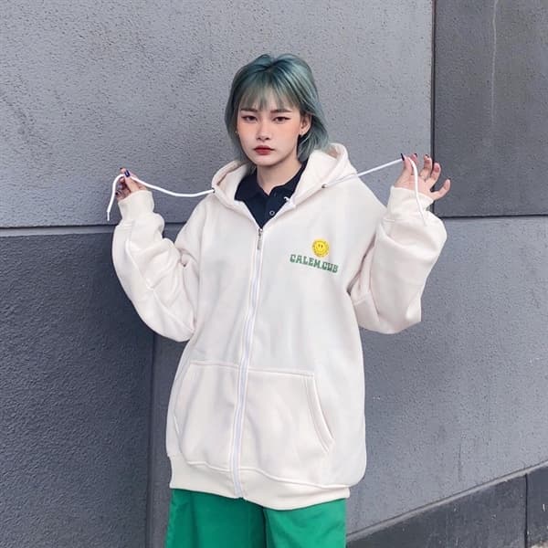 HOODIE ZIP CALEM SMILE - KEM - M 1