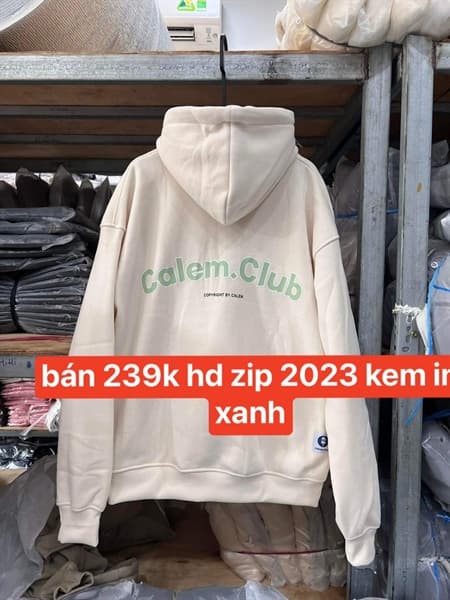 HOODIE ZIP CALEM VER 2023 - KEM IN XANH - XL 1
