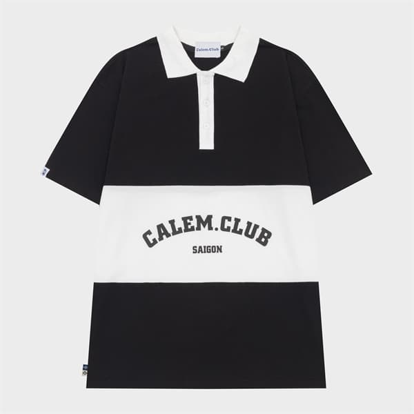 POLO CALEM SAIGON - ĐEN SỌC TRẮNG - L 1