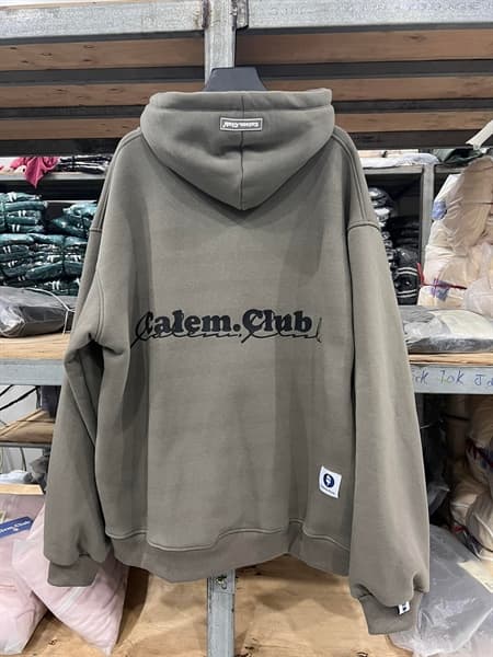 HOODIE ZIP IN CHỮ CALEM 2023 - RÊU ĐẬM - L 1