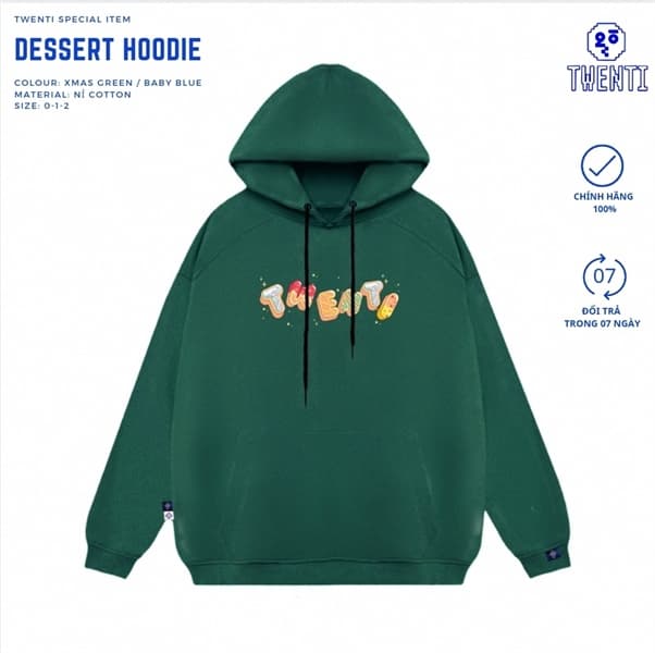 HOODIE TWENTI BÁNH KẸO - TRẮNG - 1 1