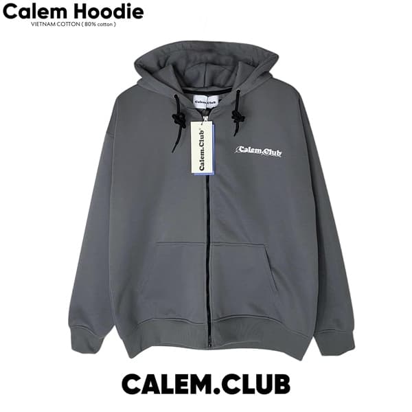 HOODIE ZIP CALEM - XÁM CHÌ - M 1
